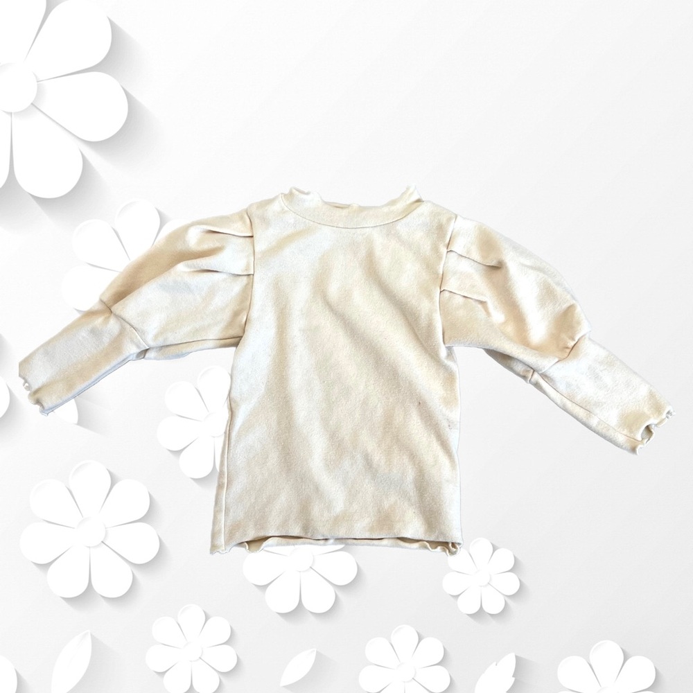 Beige puffy shoulder top 2T
